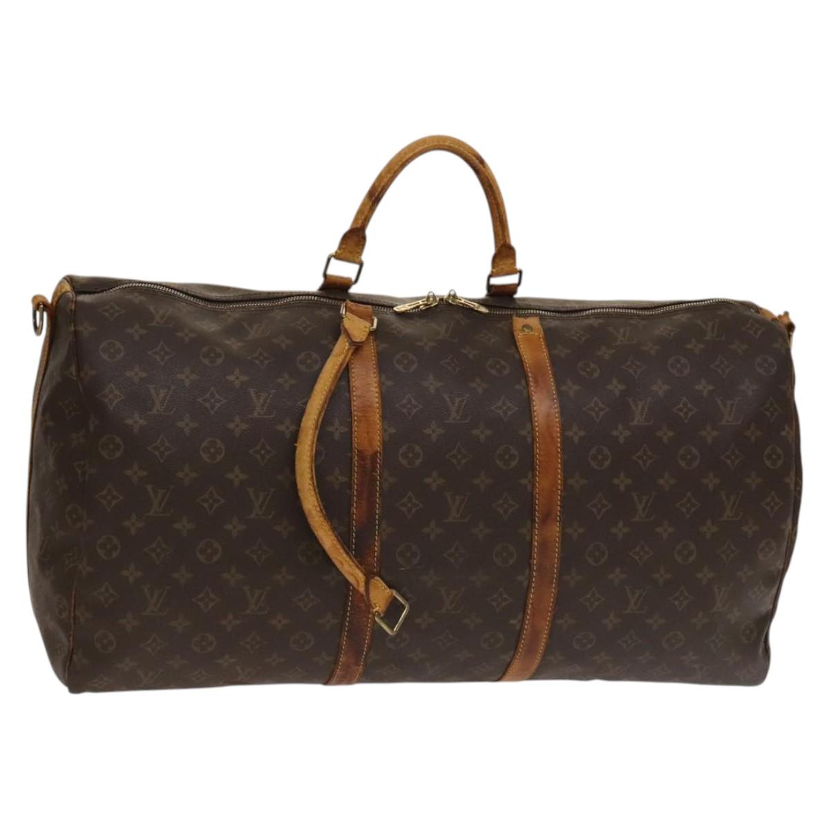 LOUIS VUITTON Monogram Keepall Bandouliere 60 Boston Bag M41412 LV Auth 135855