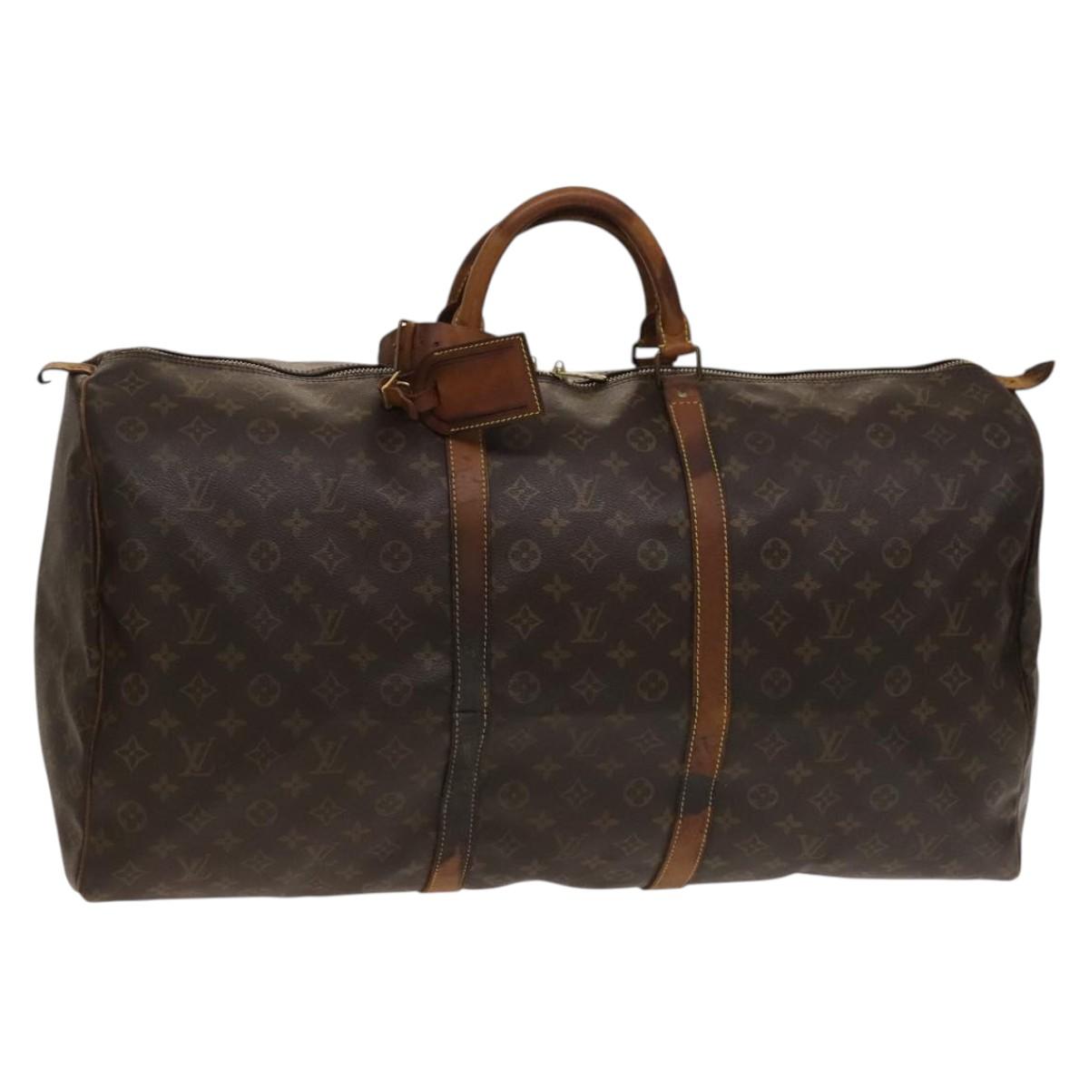 LOUIS VUITTON Monogram Keepall 60 Boston Bag M41422 LV Auth 135856