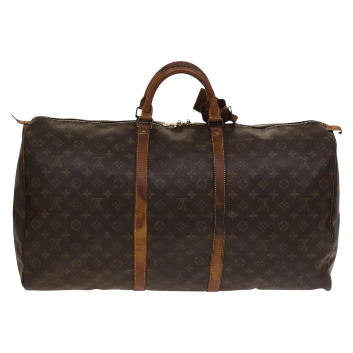 LOUIS VUITTON Monogram Keepall 60 Boston Bag M41422 LV Auth 135856