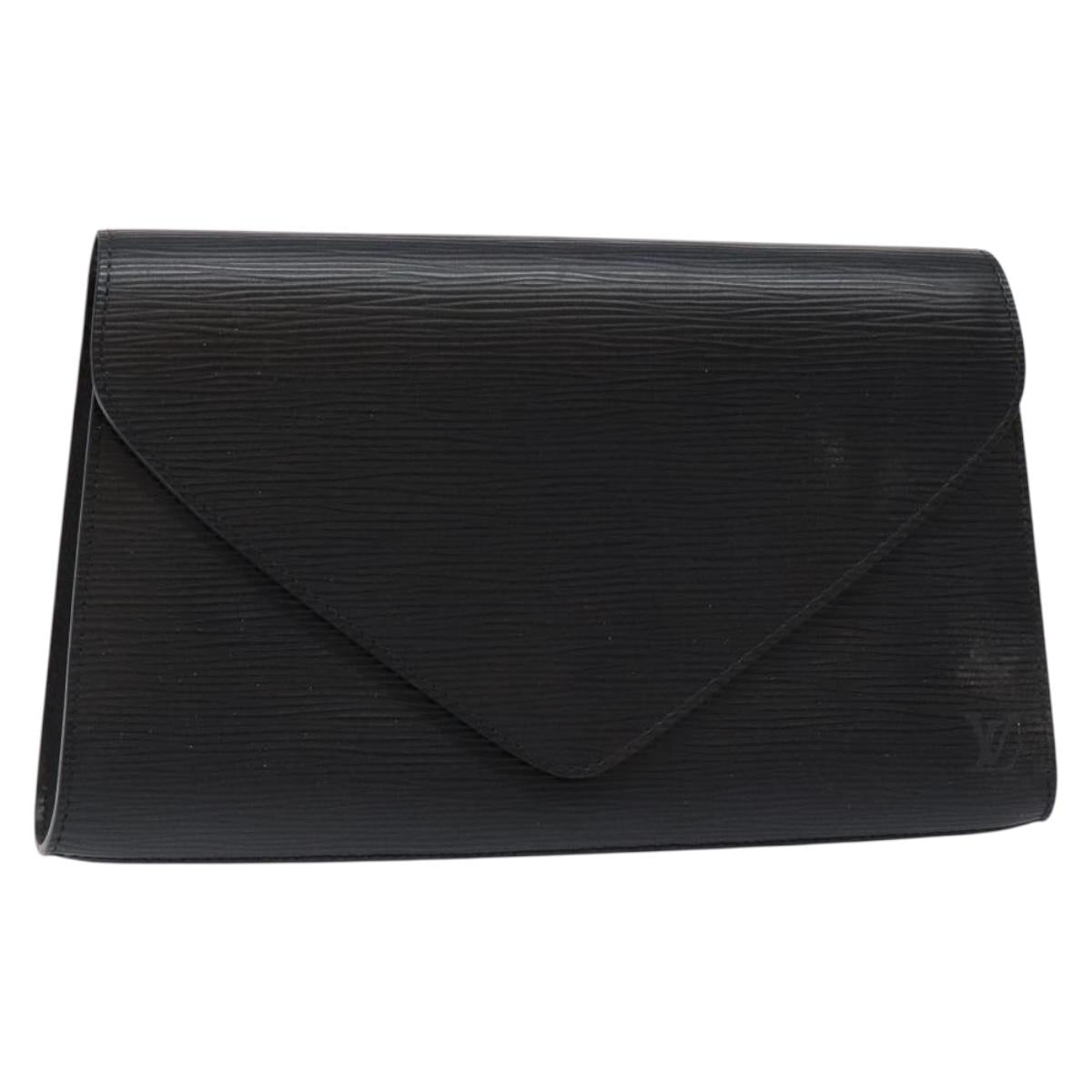 LOUIS VUITTON Epi Art Deco Clutch Bag Black M52632 LV Auth 135872