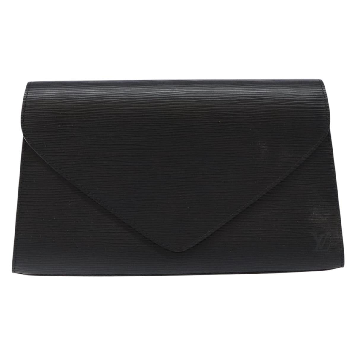LOUIS VUITTON Epi Art Deco Clutch Bag Black M52632 LV Auth 135872
