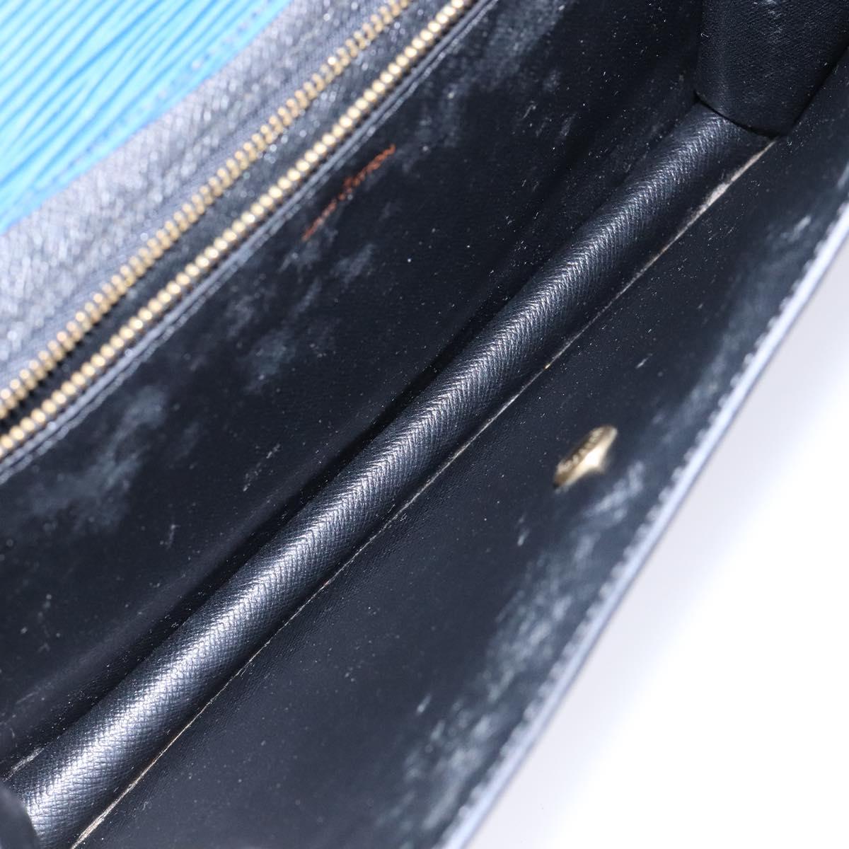 LOUIS VUITTON Epi Montaigne 27 Clutch Bag Blue M52655 LV Auth 135873
