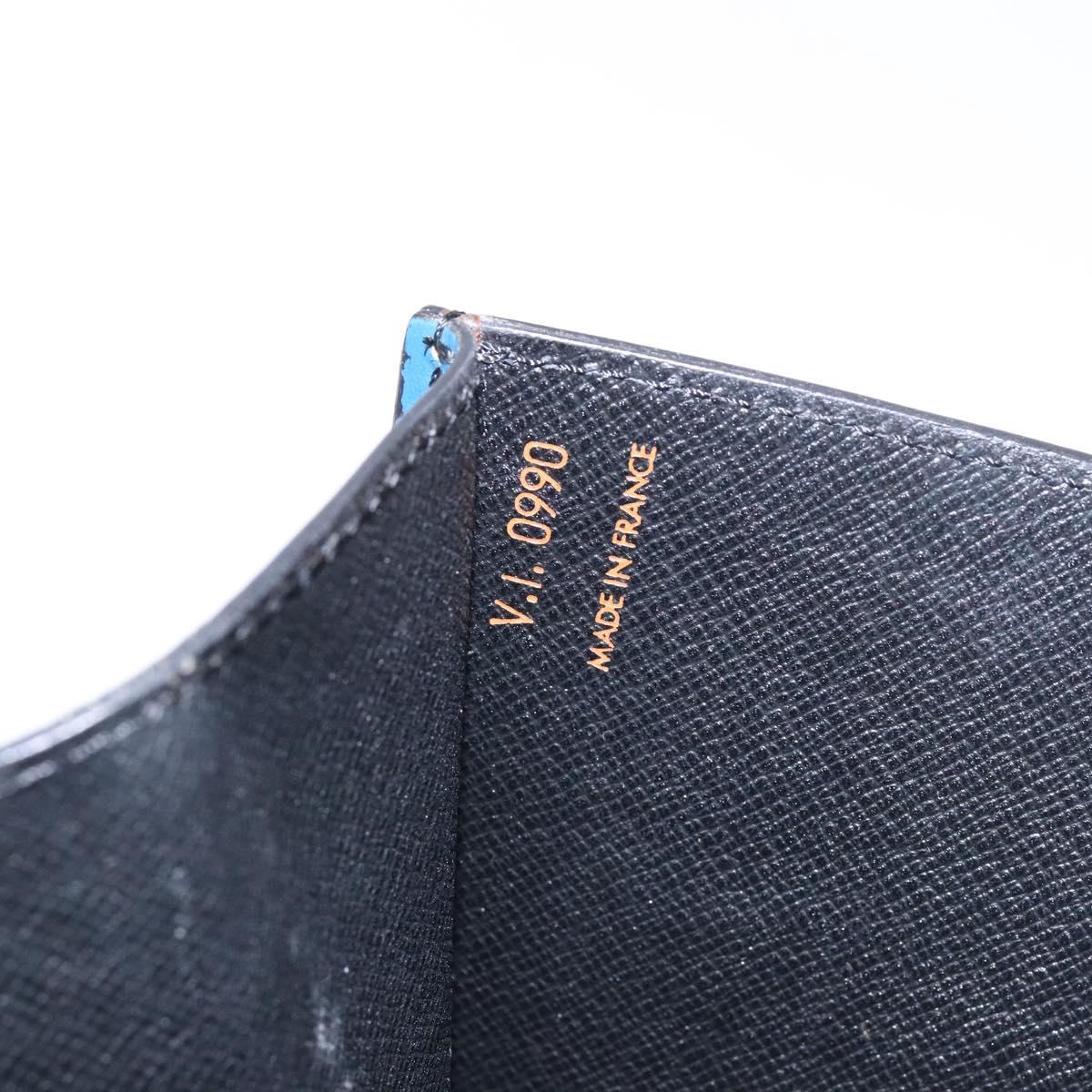 LOUIS VUITTON Epi Montaigne 27 Clutch Bag Blue M52655 LV Auth 135873