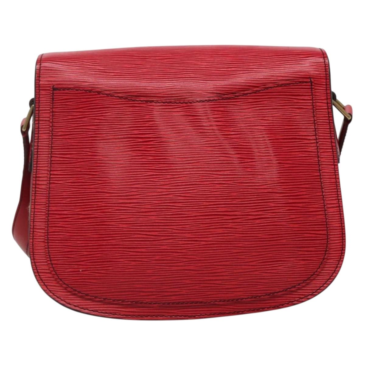 LOUIS VUITTON Epi Saint Cloud GM Shoulder Bag Red M52197 LV Auth 135874