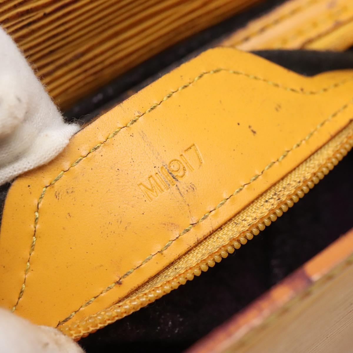 LOUIS VUITTON Epi Sac Plat Hand Bag Yellow M52079 LV Auth 135876