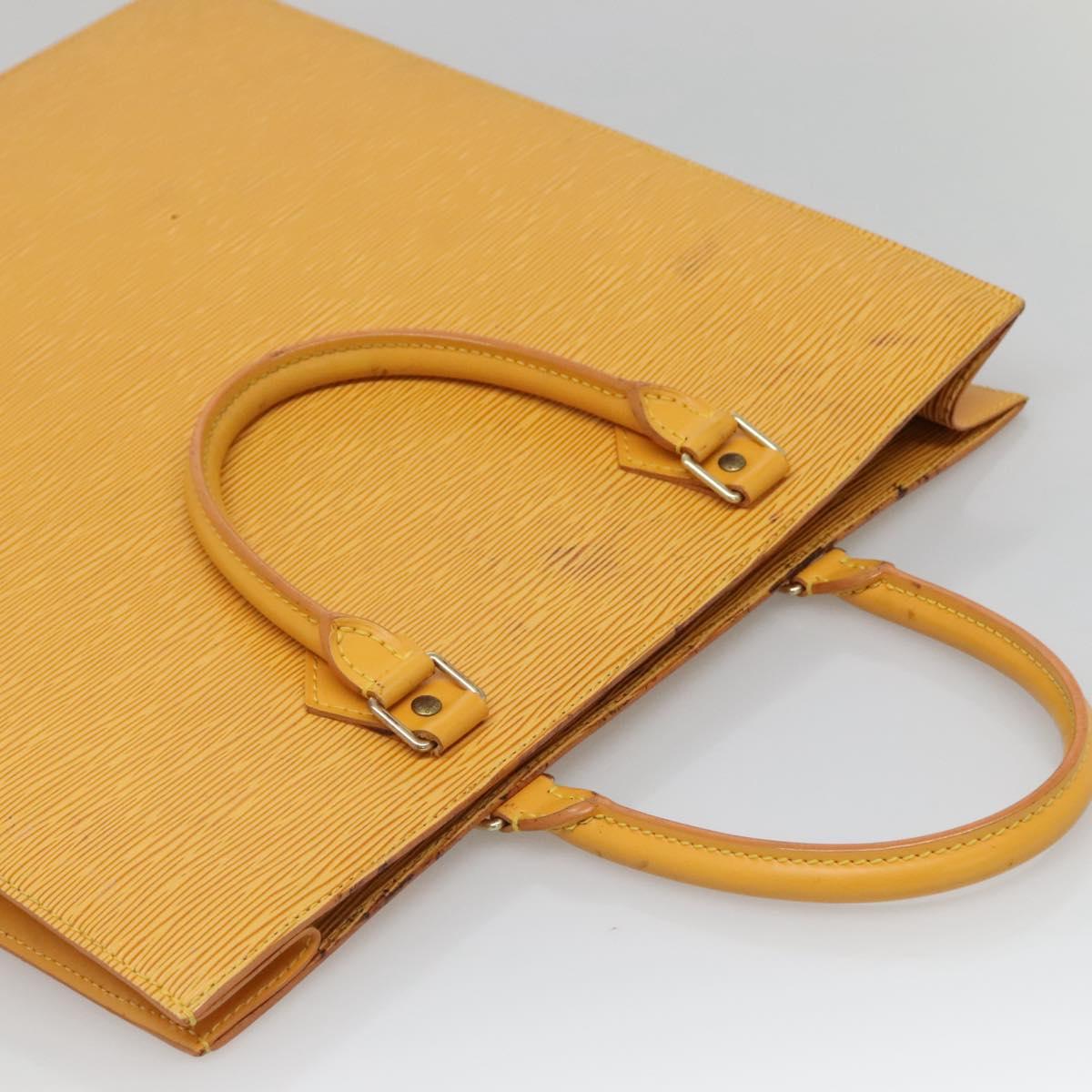 LOUIS VUITTON Epi Sac Plat Hand Bag Yellow M52079 LV Auth 135876