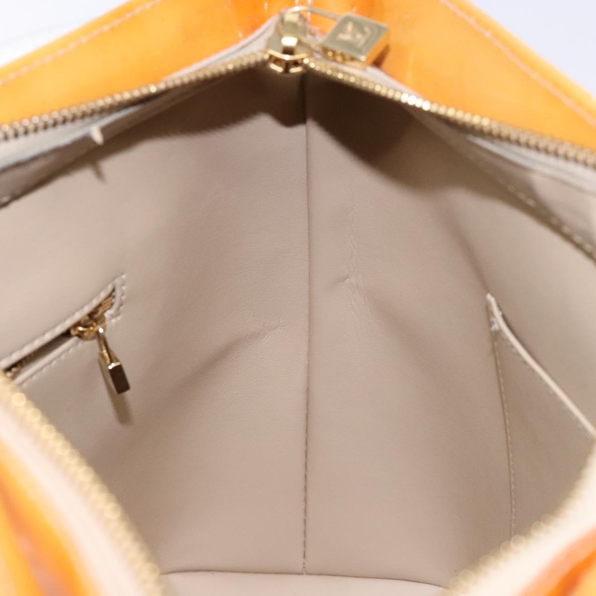 LOUIS VUITTON Monogram Vernis Houston Hand Bag Beige M91004 LV Auth 135882