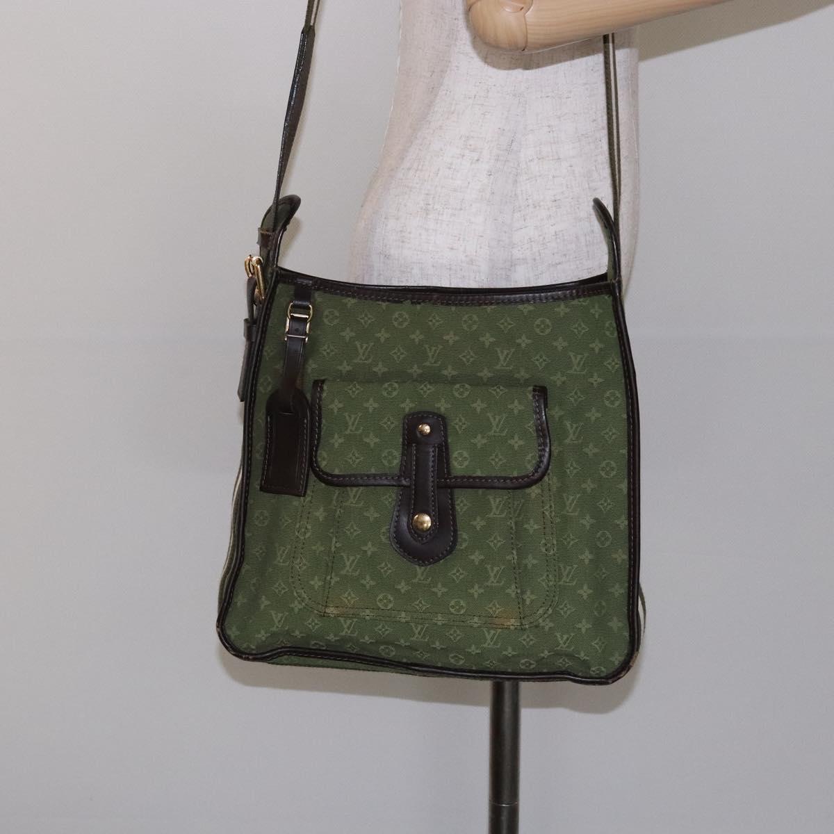 LOUIS VUITTON Monogram Mini Besace Mary Kate Bag TST Khaki M92322 LV Auth 135890