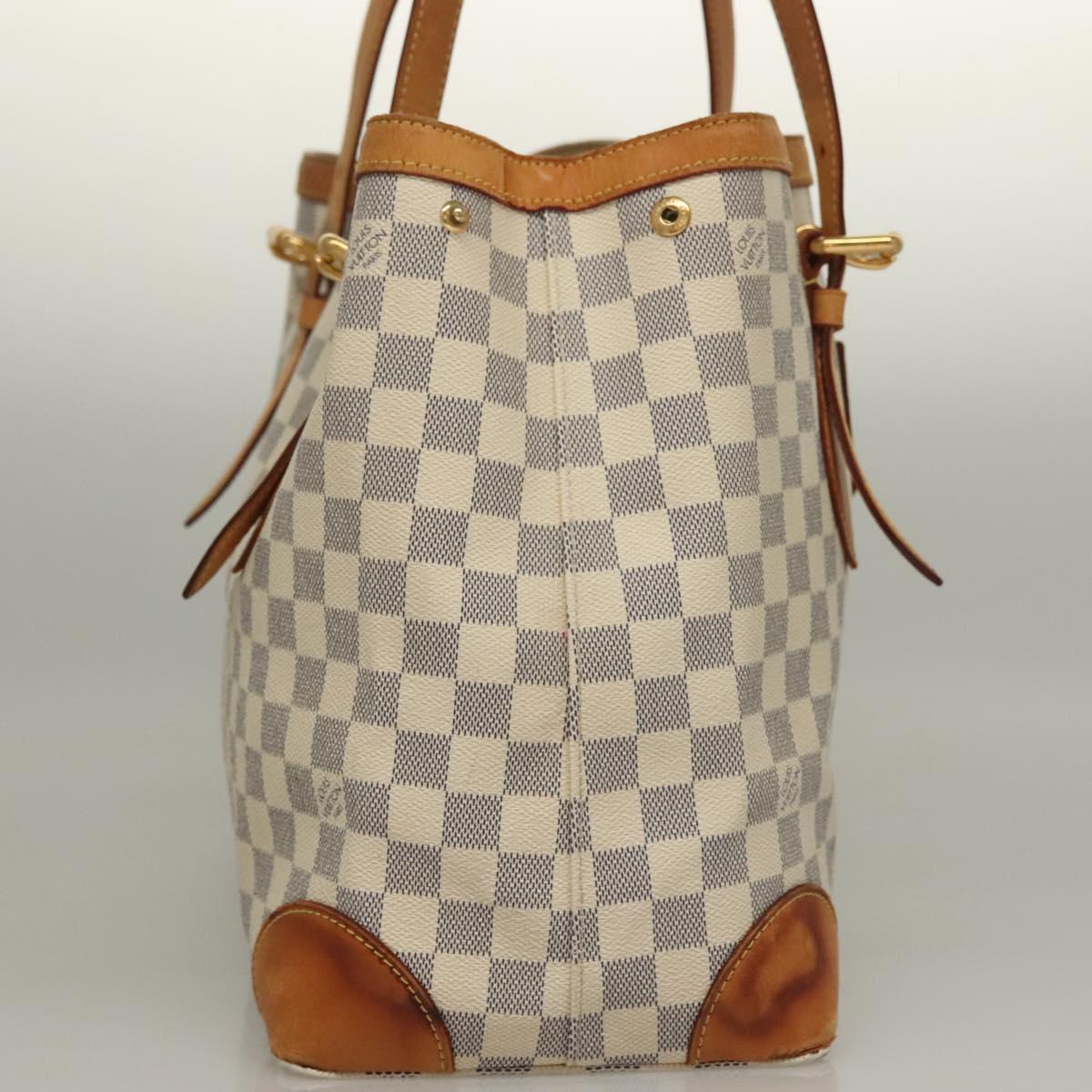 LOUIS VUITTON Damier Azur Hampstead MM Tote Bag N51206 LV Auth 135893