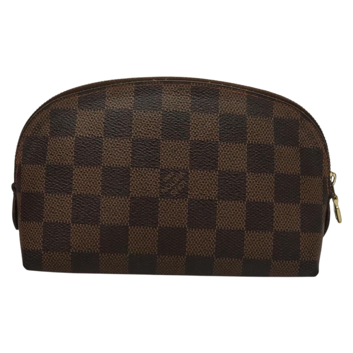 LOUIS VUITTON Damier Ebene Pochette Cosmetic PM Pouch N47516 LV Auth 135908