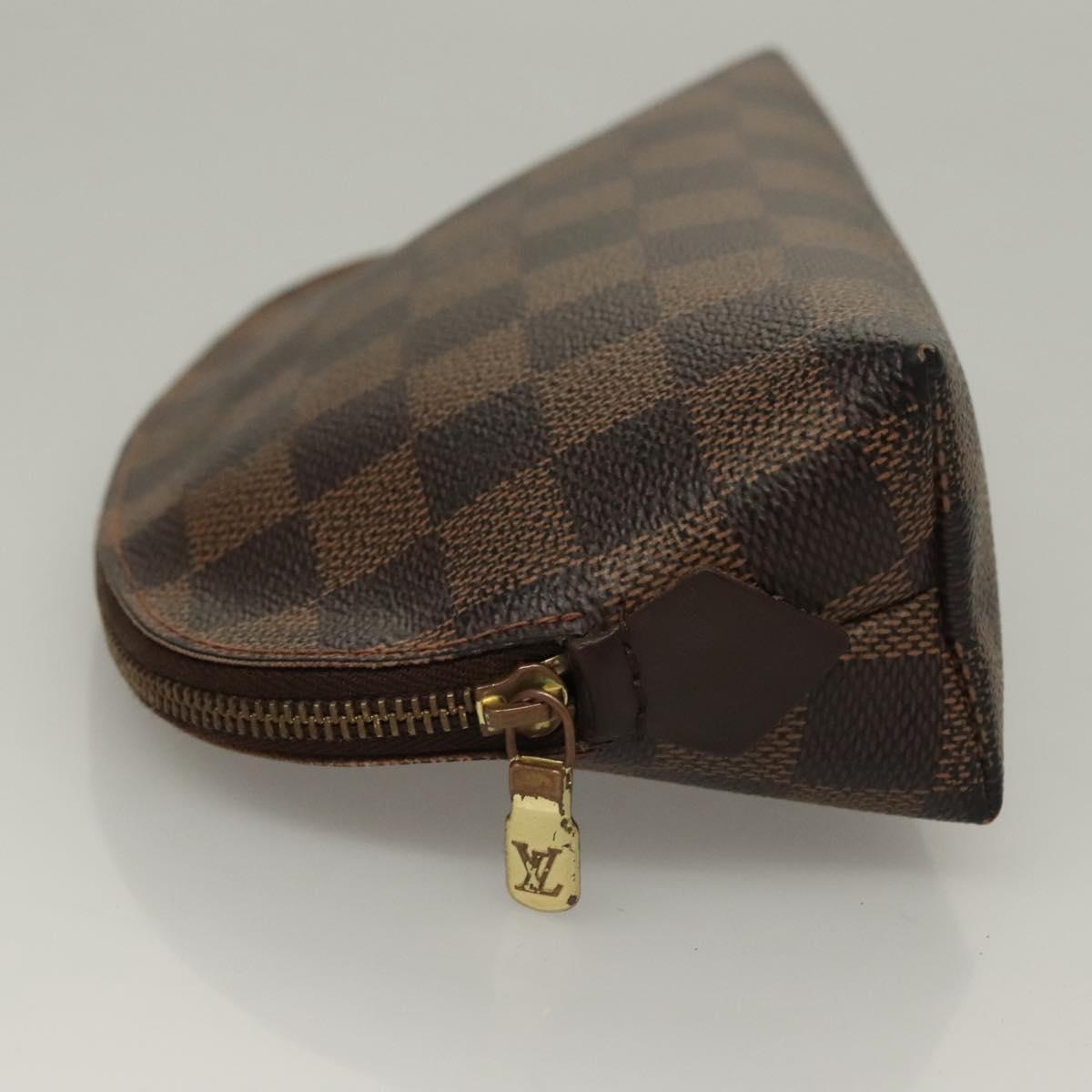 LOUIS VUITTON Damier Ebene Pochette Cosmetic PM Pouch N47516 LV Auth 135908