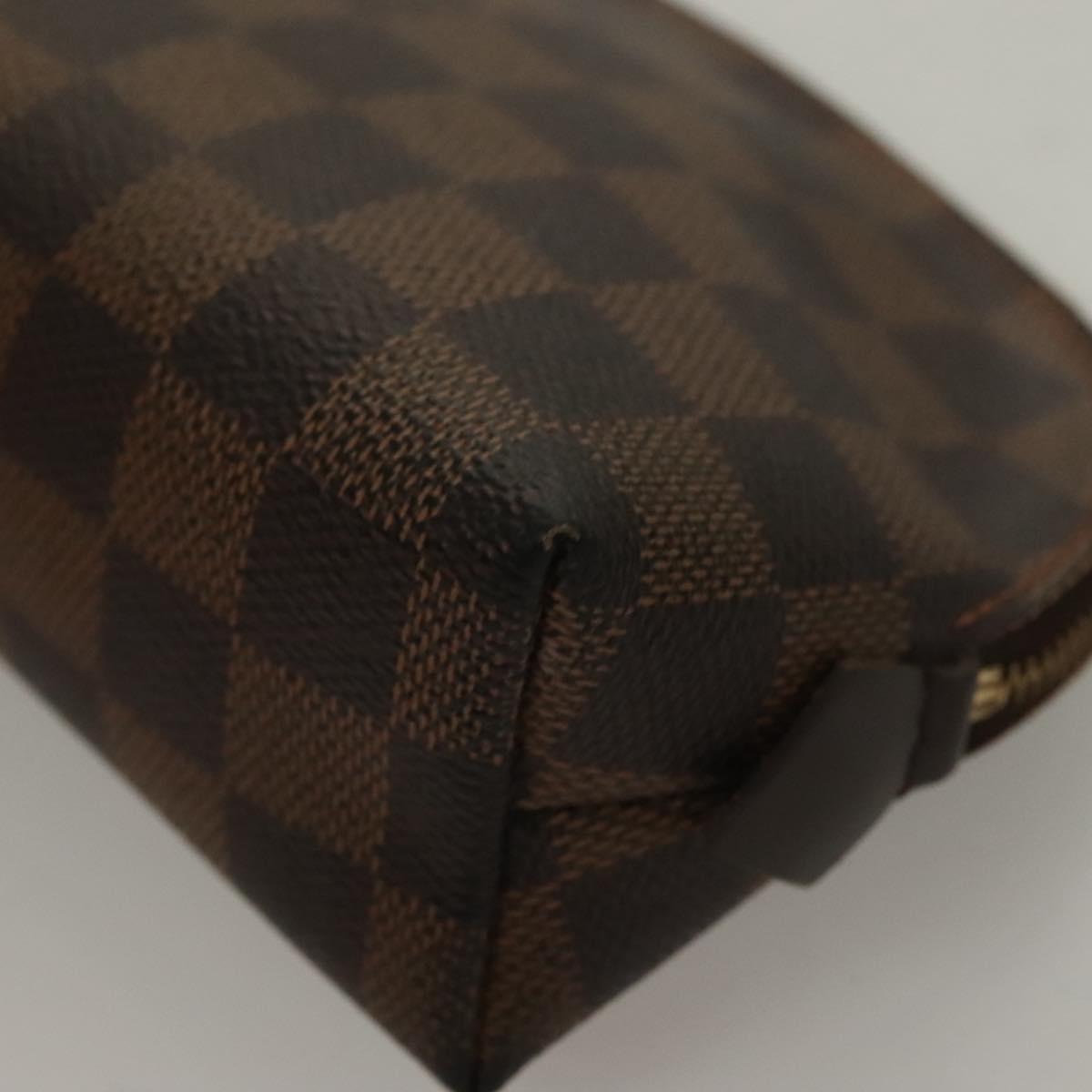 LOUIS VUITTON Damier Ebene Pochette Cosmetic PM Pouch N47516 LV Auth 135908