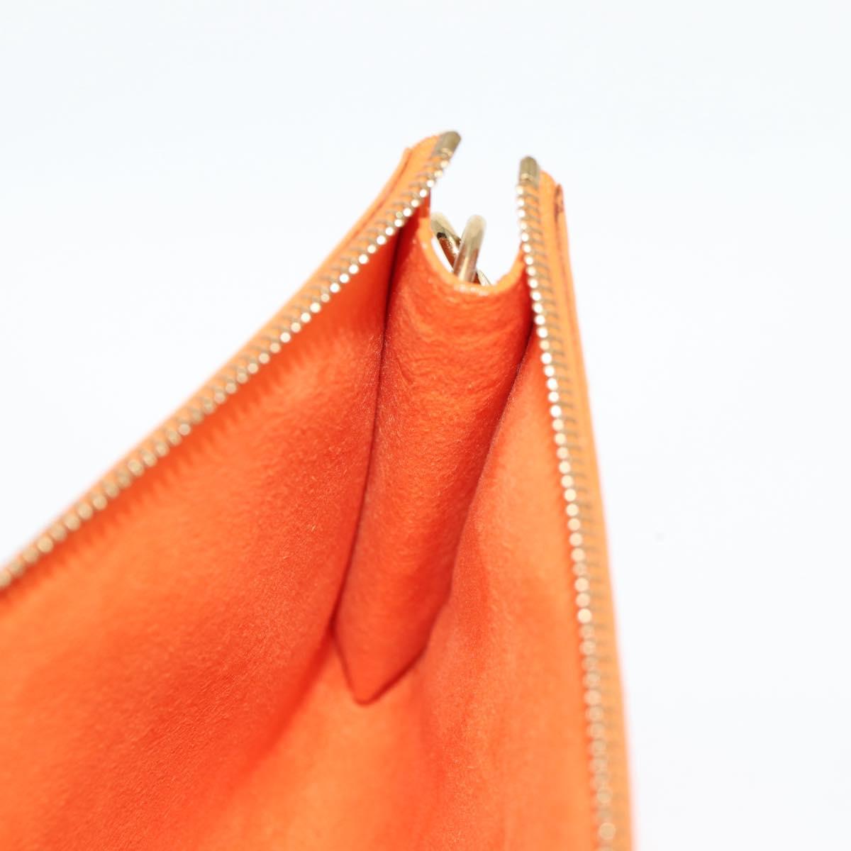 LOUIS VUITTON Epi Pochette Accessoires Pouch Orange Mandarin M5294H Auth 135912V