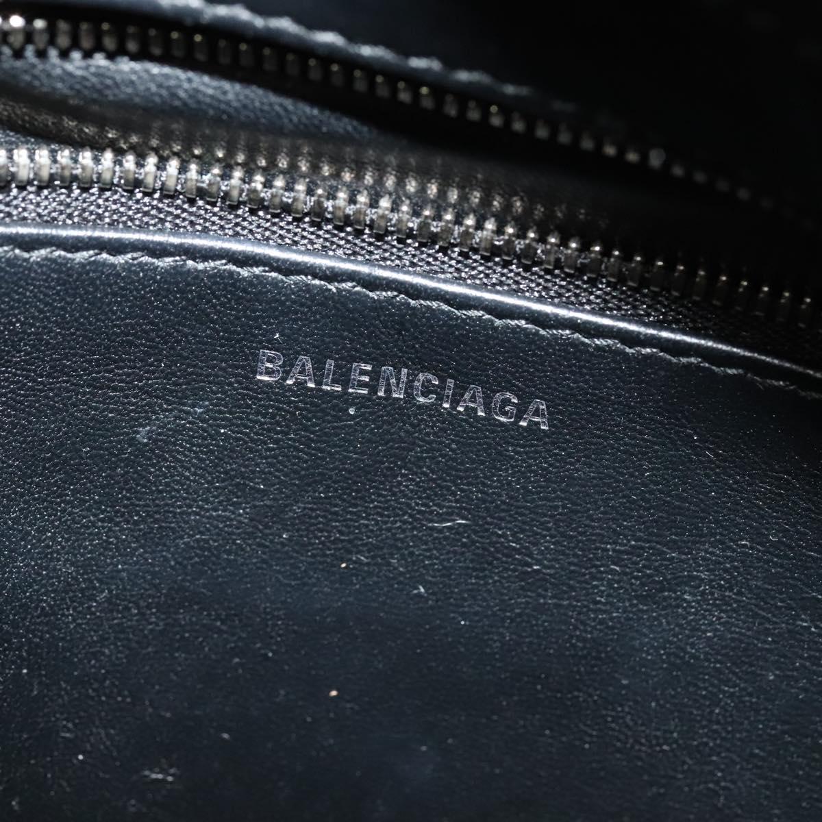 BALENCIAGA Triangle Duffel Hand Bag Leather 2way Red 476975 Auth 135922