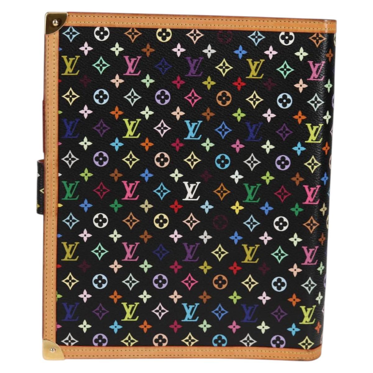 LOUIS VUITTON Multicolor Agenda GM Day Planner Cover Black R20893 Auth 135956V