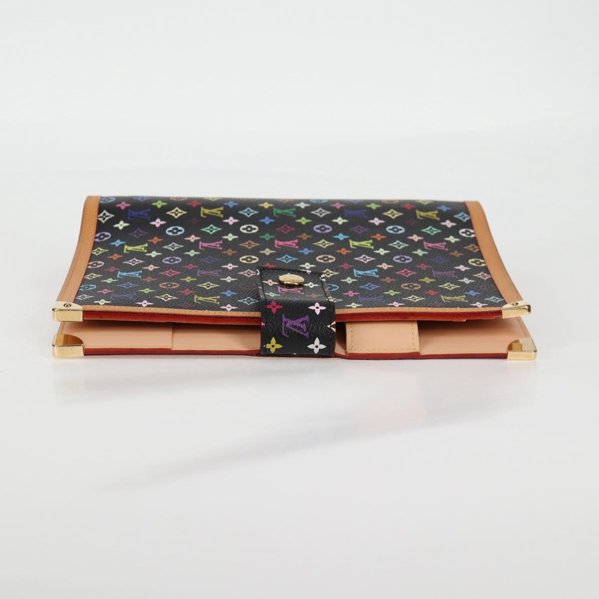 LOUIS VUITTON Multicolor Agenda GM Day Planner Cover Black R20893 Auth 135956V