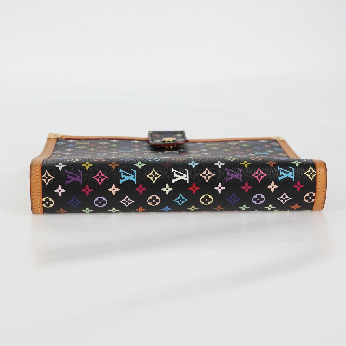 LOUIS VUITTON Multicolor Agenda GM Day Planner Cover Black R20893 Auth 135956V