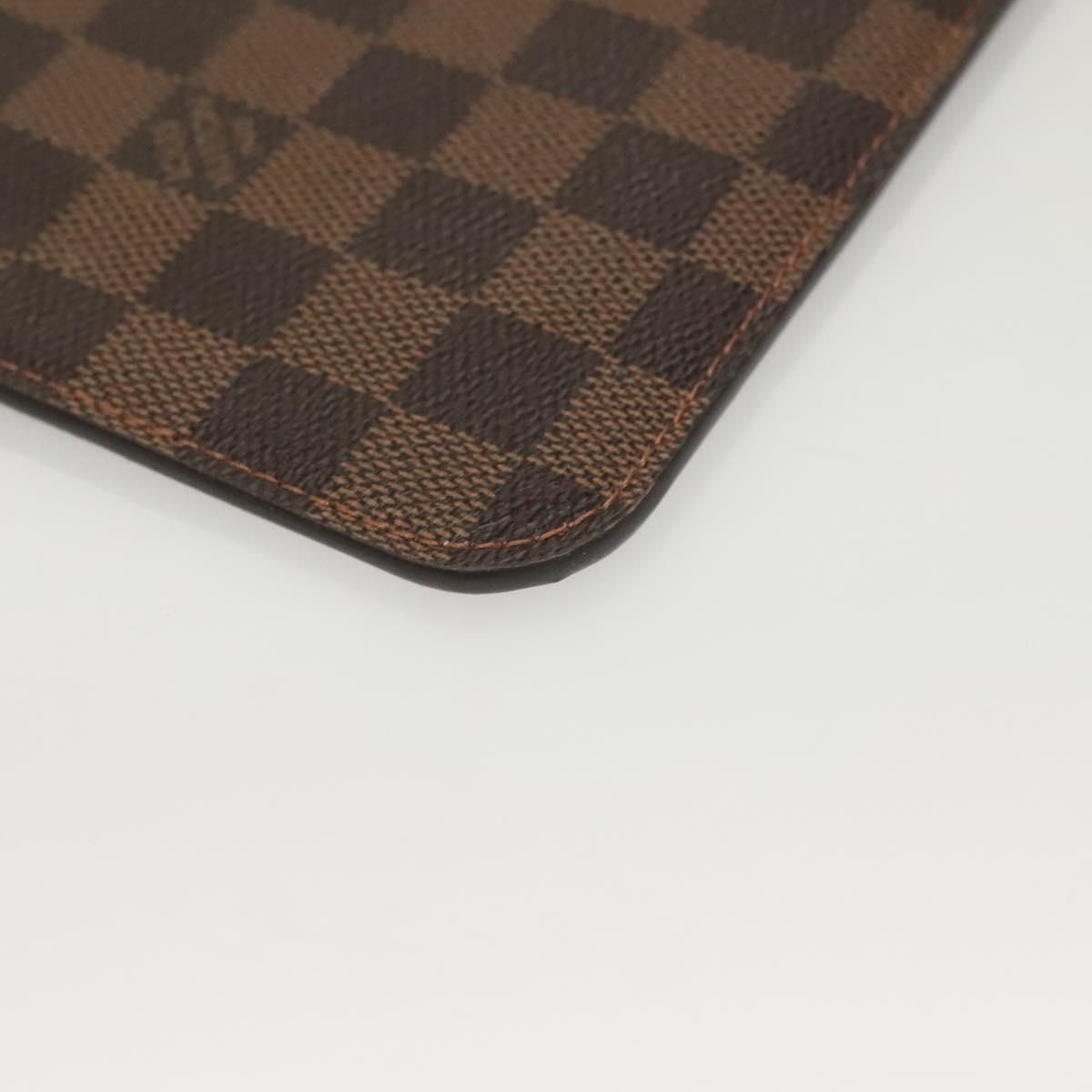 LOUIS VUITTON Damier Ebene Neverfull MM Pouch LV Auth 135978