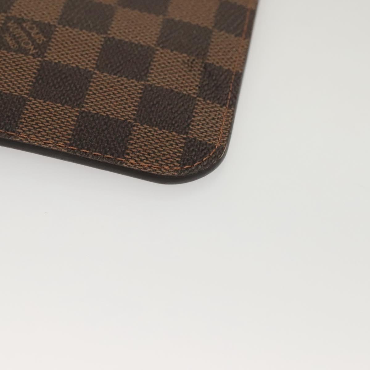 LOUIS VUITTON Damier Ebene Neverfull MM Pouch LV Auth 135978