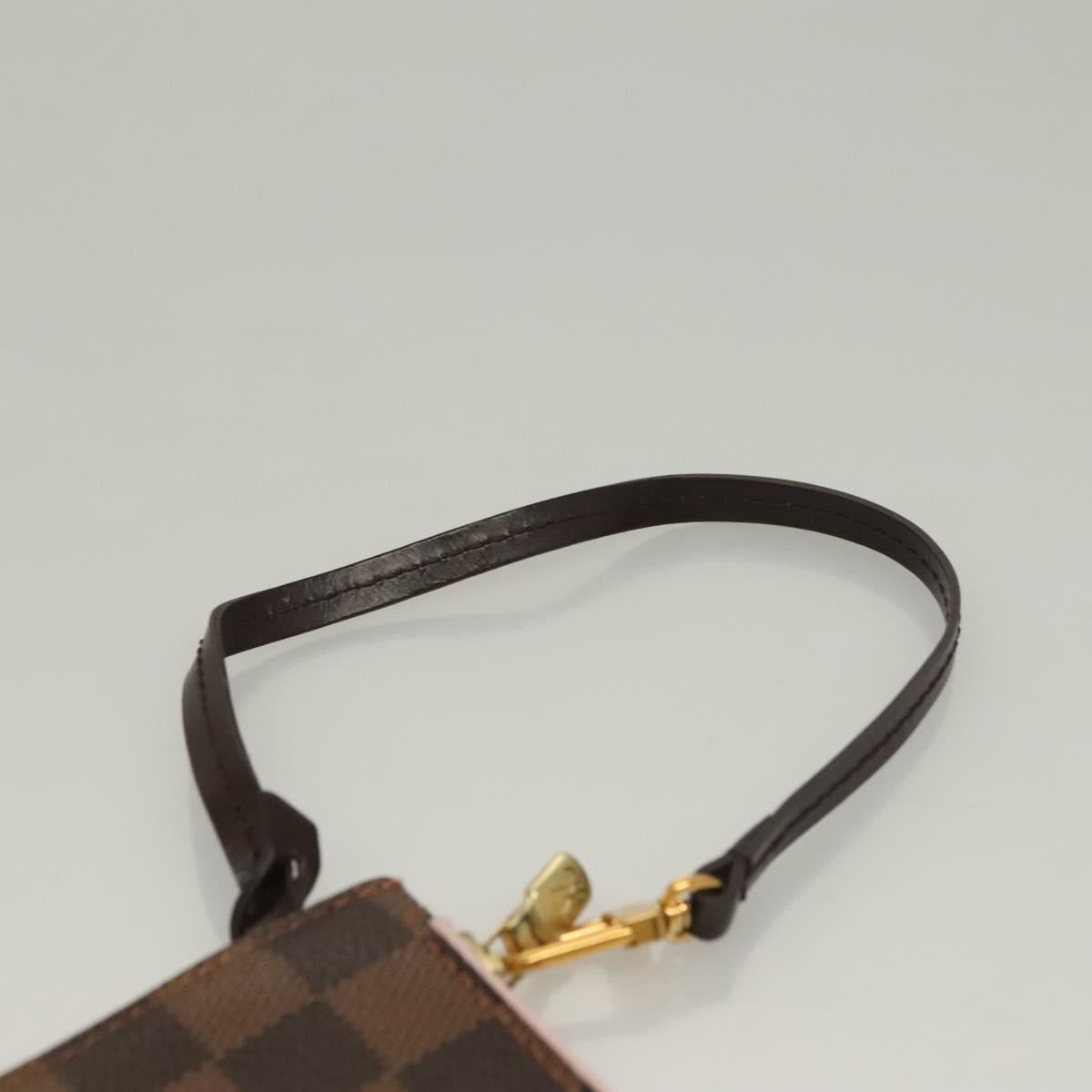 LOUIS VUITTON Damier Ebene Neverfull MM Pouch LV Auth 135978