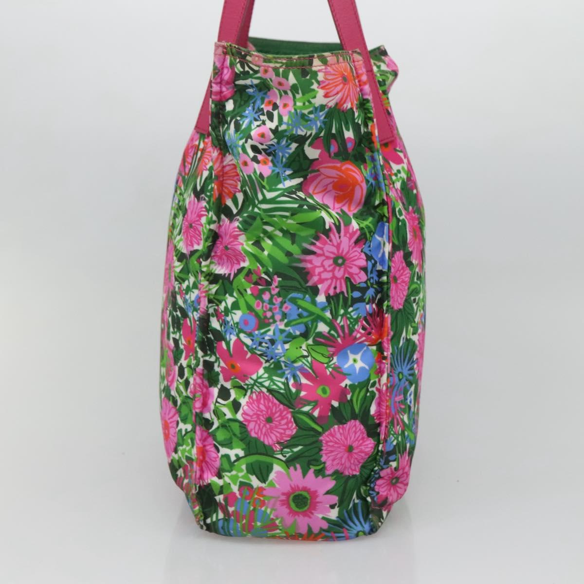 PRADA Tote Bag Nylon Multicolor Silver Auth 135984