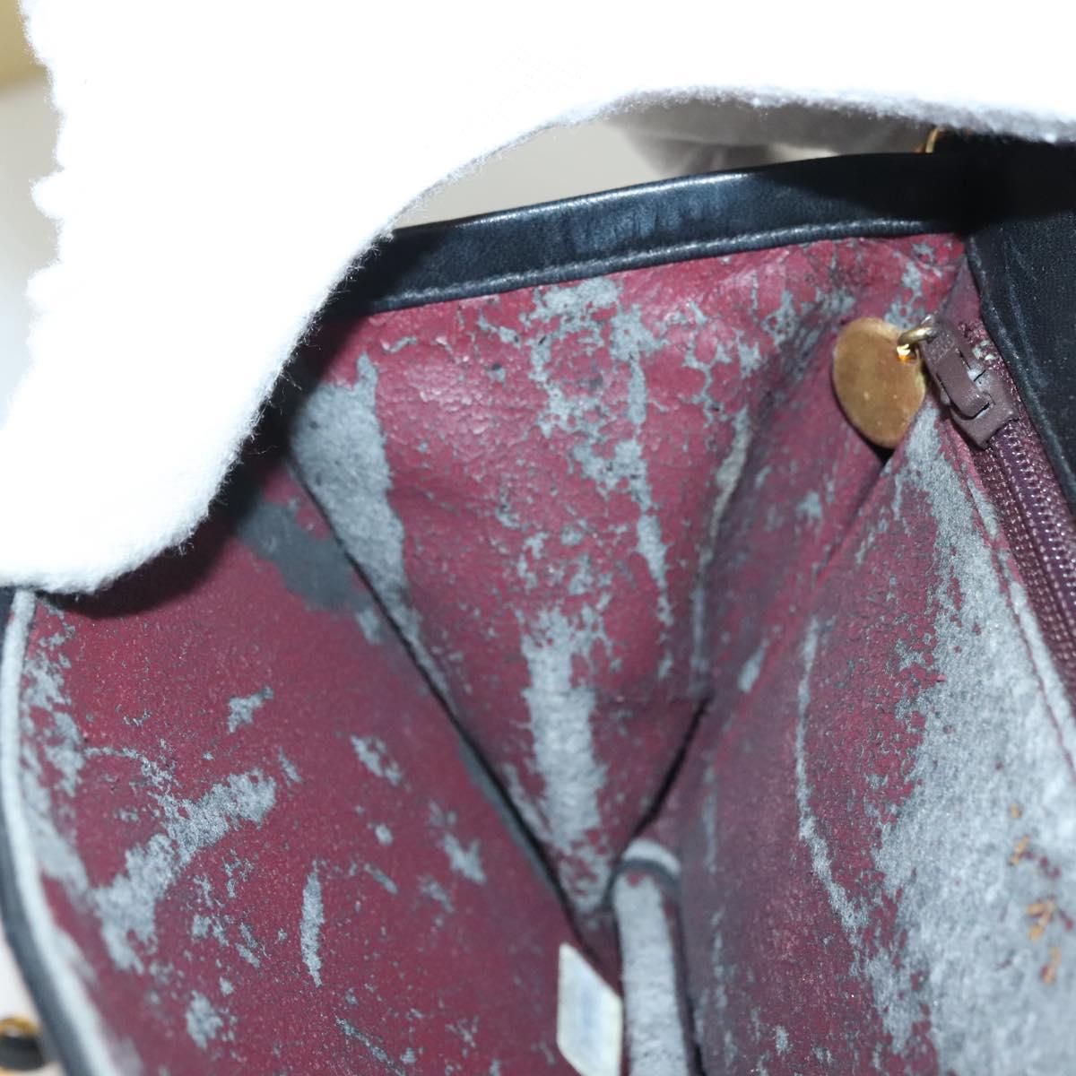 CHANEL Matelasse Chain Shoulder Bag Lamb Skin Black Gold CC Auth 136000