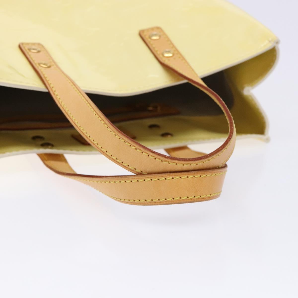 LOUIS VUITTON Monogram Vernis Reade PM Hand Bag Perle M91336 LV Auth 136003