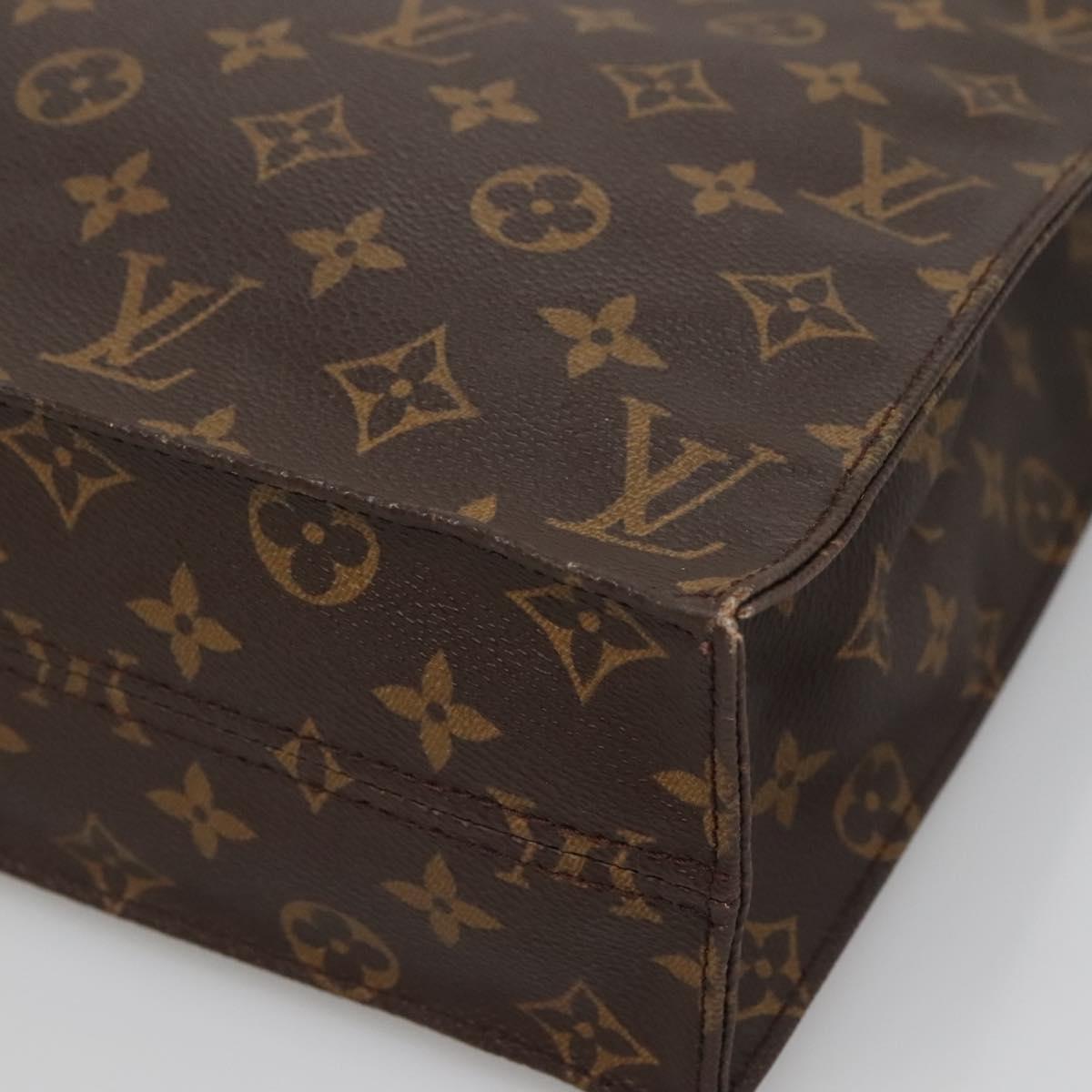 LOUIS VUITTON Monogram Sac Plat Hand Bag M51140 LV Auth 136014