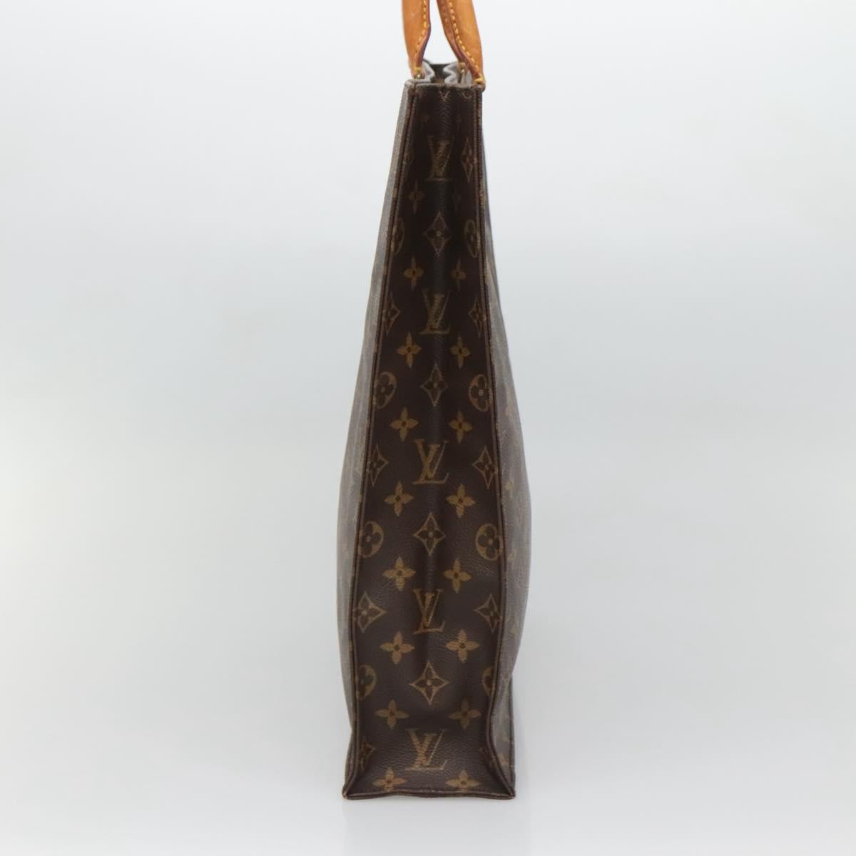 LOUIS VUITTON Monogram Sac Plat Hand Bag M51140 LV Auth 136014