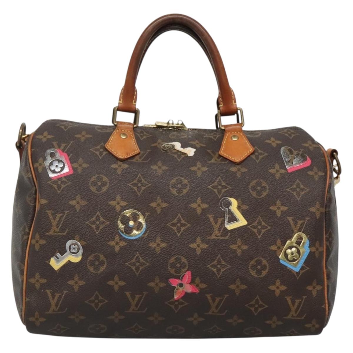 LOUIS VUITTON Love Block Speedy Bandouliere 30 Bag 2way M44365 Auth 136029