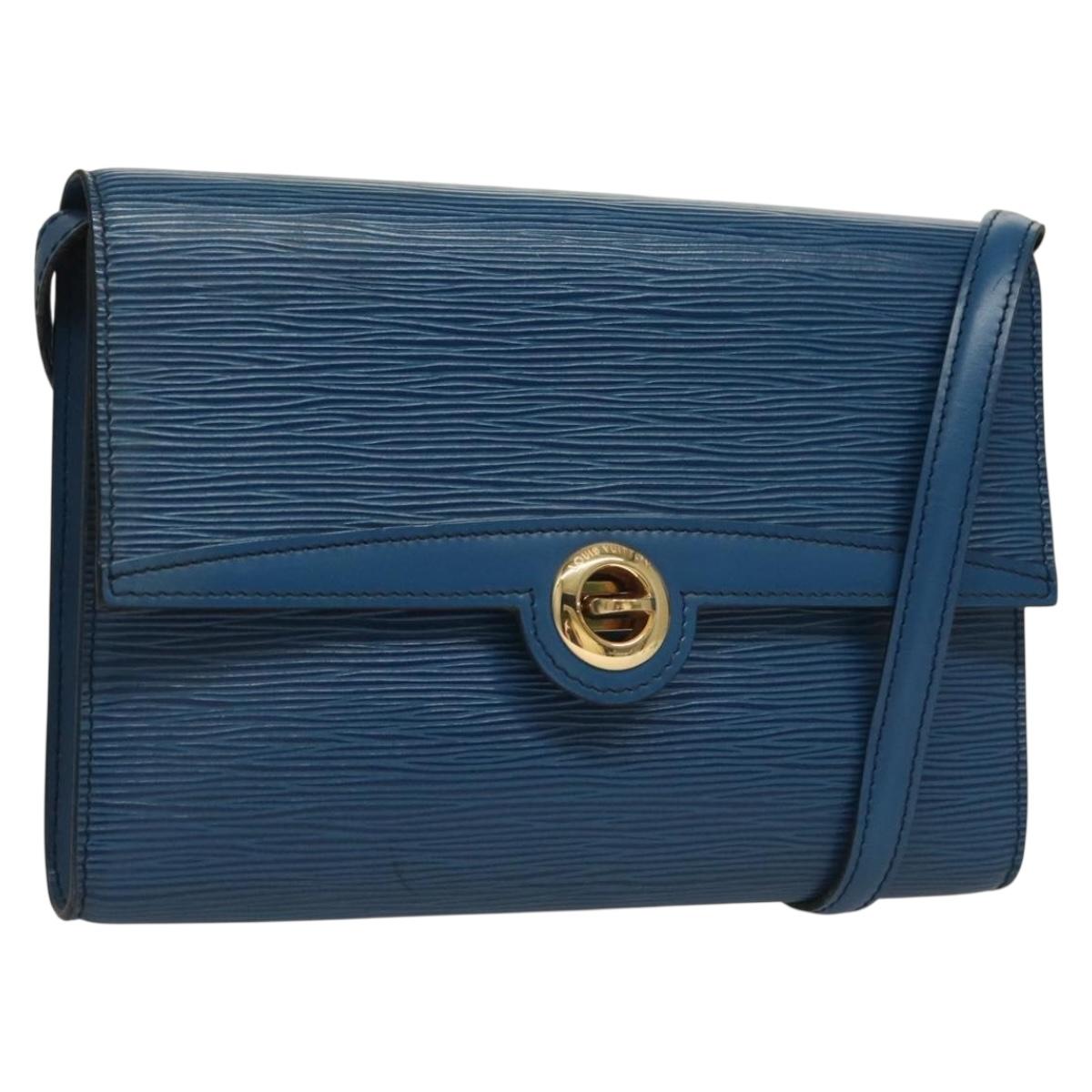 LOUIS VUITTON Epi Pochette Arche Shoulder Bag Blue M52575 LV Auth 136042