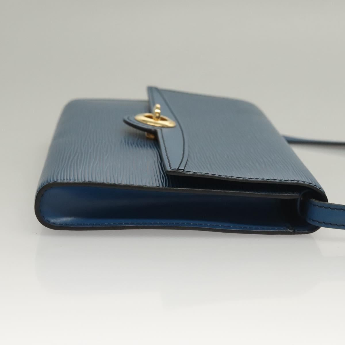 LOUIS VUITTON Epi Pochette Arche Shoulder Bag Blue M52575 LV Auth 136042