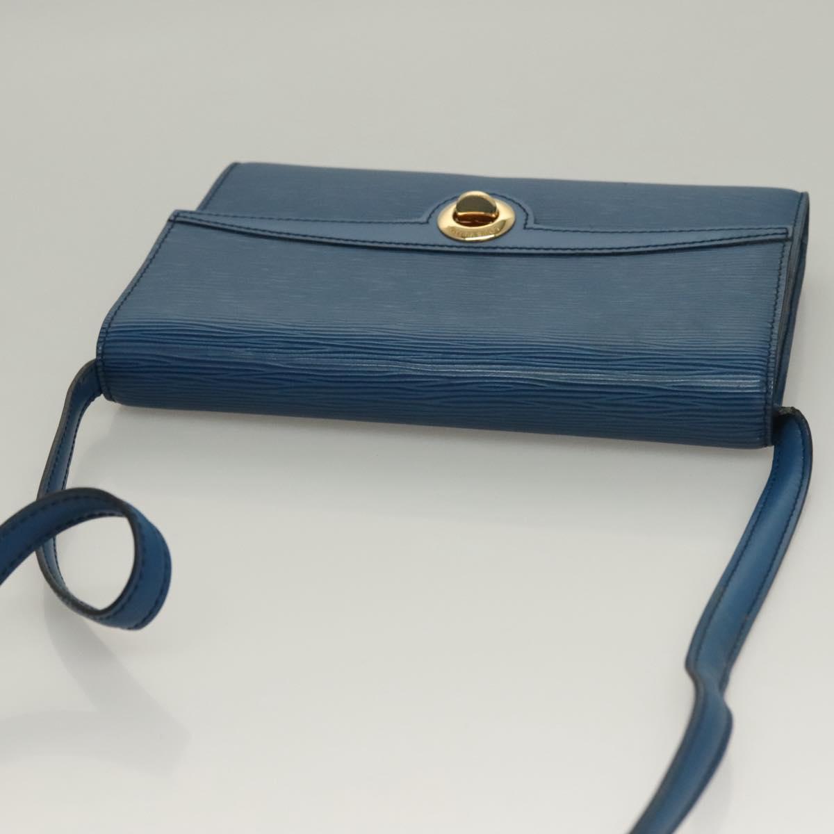 LOUIS VUITTON Epi Pochette Arche Shoulder Bag Blue M52575 LV Auth 136042