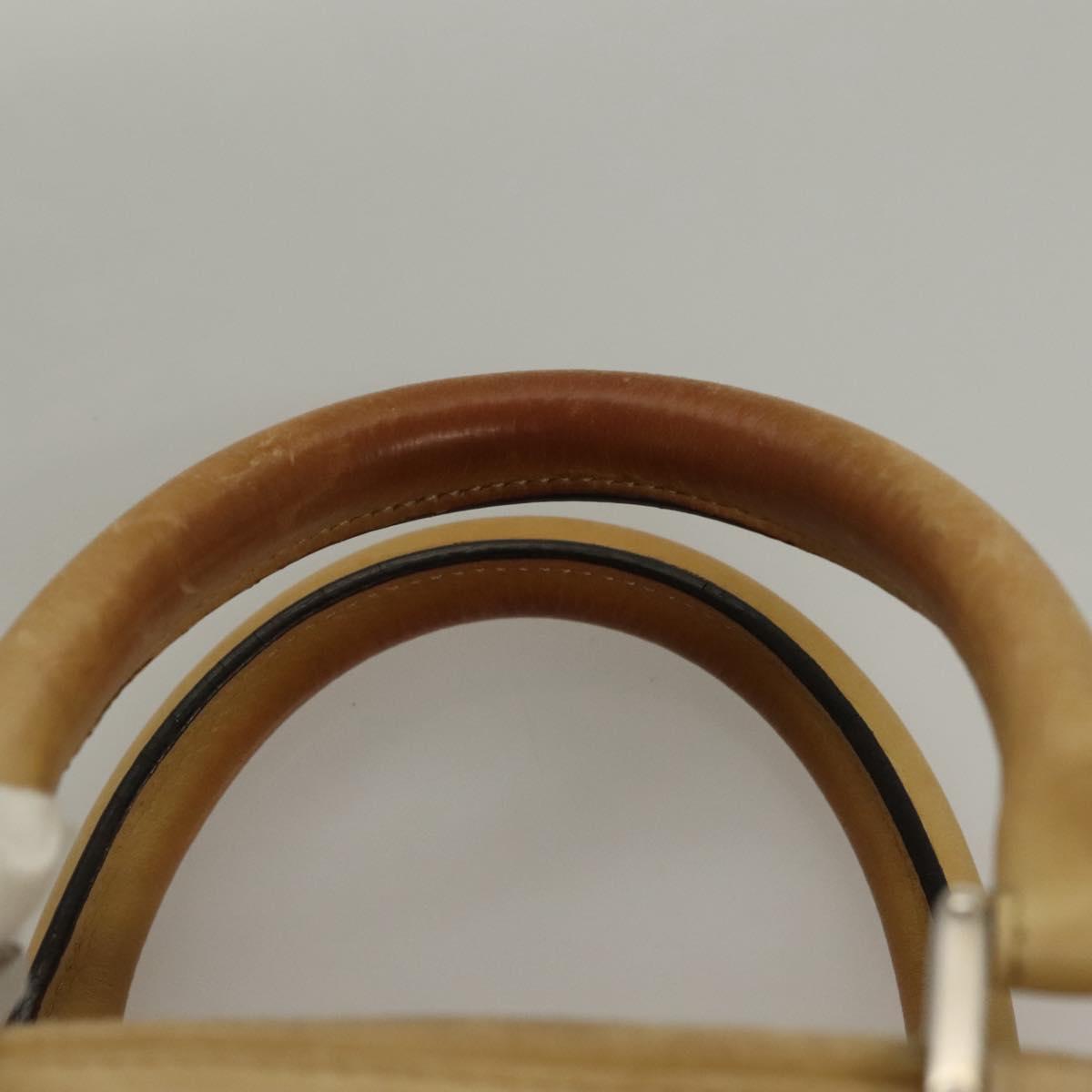 LOEWE Amazona 30 Hand Bag Suede Beige Silver Auth 136044