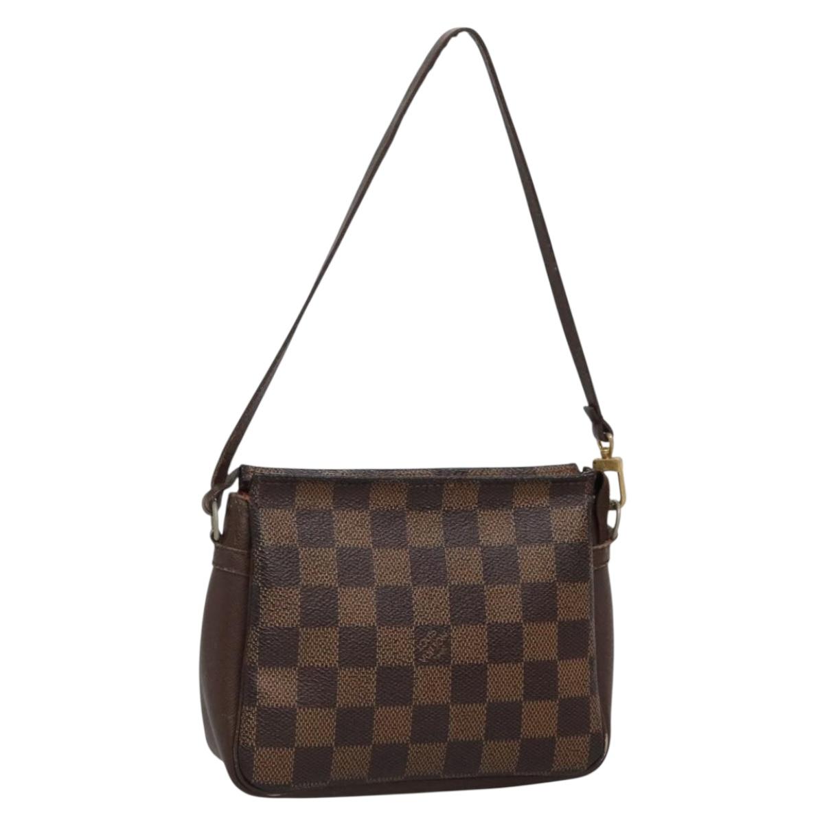 LOUIS VUITTON Damier Ebene Trousse makeup Pouch N51982 LV Auth 136051