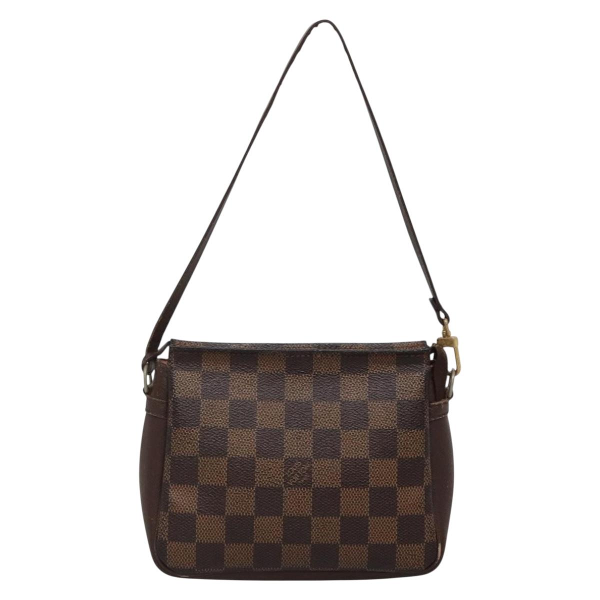 LOUIS VUITTON Damier Ebene Trousse makeup Pouch N51982 LV Auth 136051
