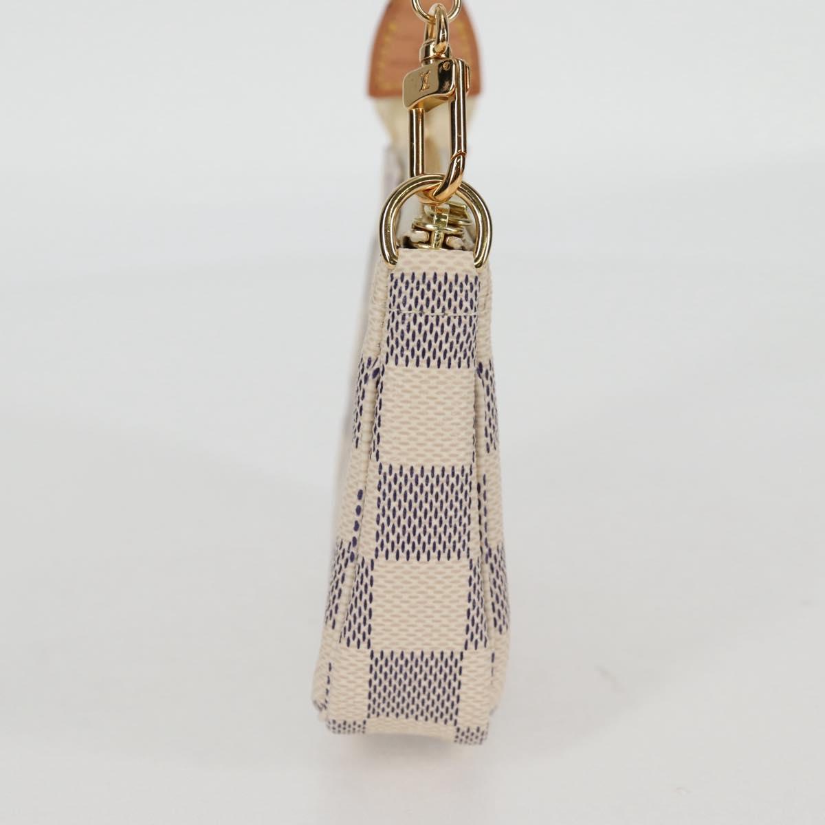 LOUIS VUITTON Damier Azur Mini Pochette Accessoires Pouch N63005 LV Auth 136052V