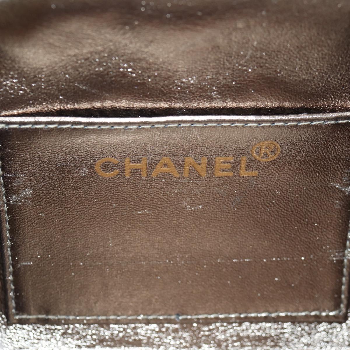 CHANEL Matelasse Chain Shoulder Bag Leather Green CC Auth 136053V