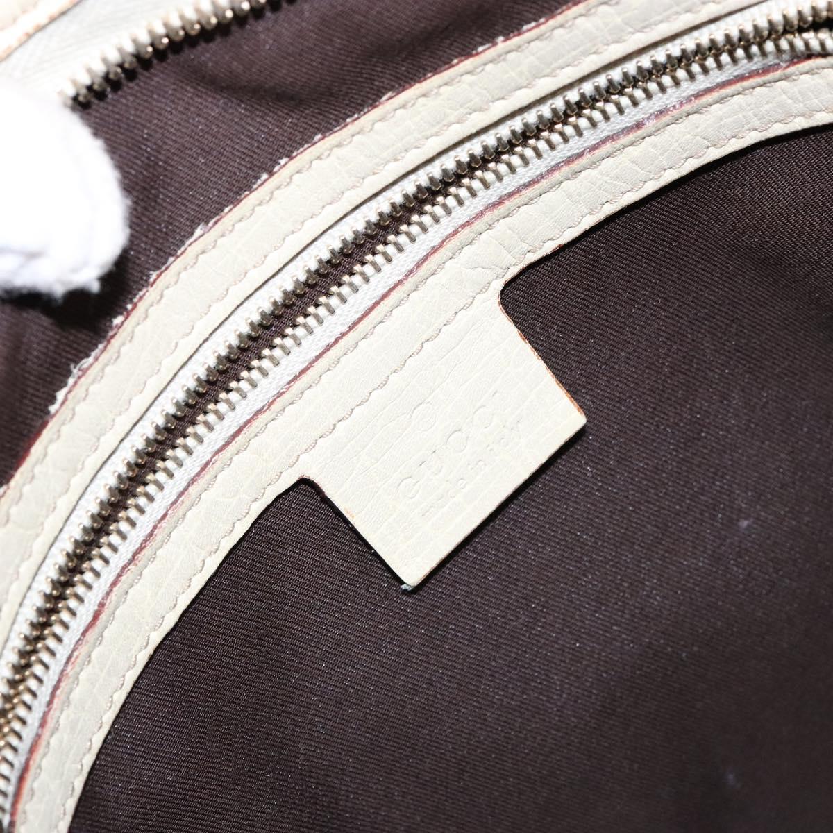 GUCCI GG Canvas Sherry Line Shoulder Bag Beige Gold 144388 Auth 136079