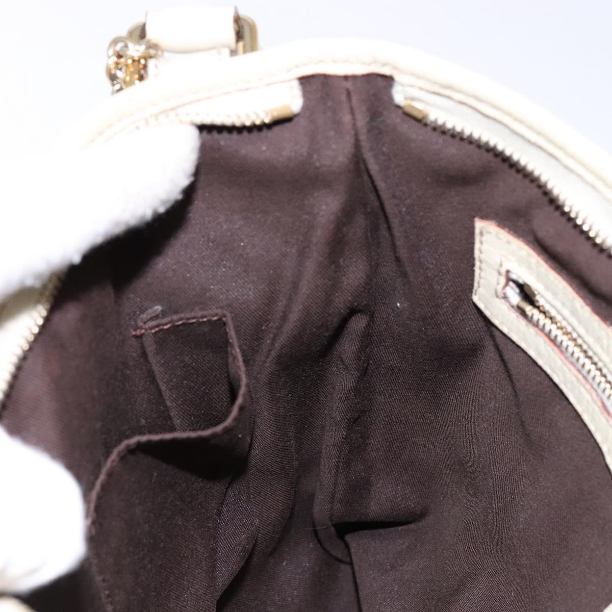 GUCCI GG Canvas Sherry Line Shoulder Bag Beige Gold 144388 Auth 136079