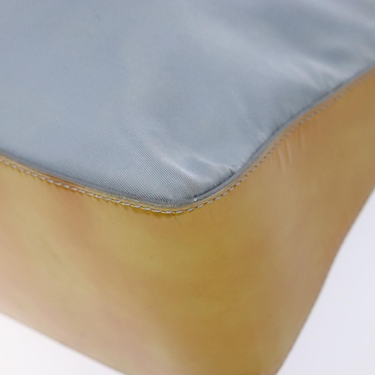 PRADA Hand Bag Nylon Light Blue Auth 136085