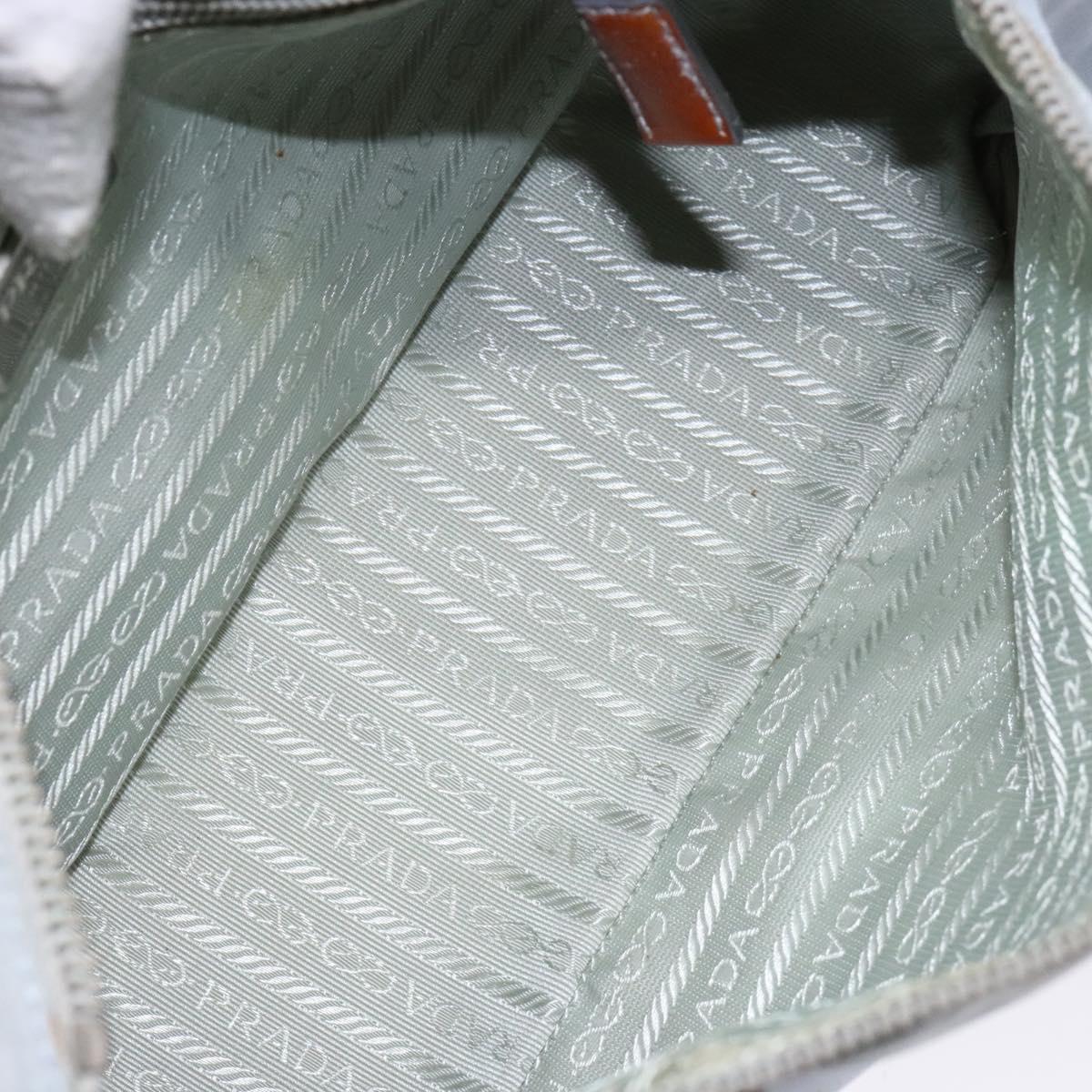 PRADA Hand Bag Nylon Light Blue Auth 136085