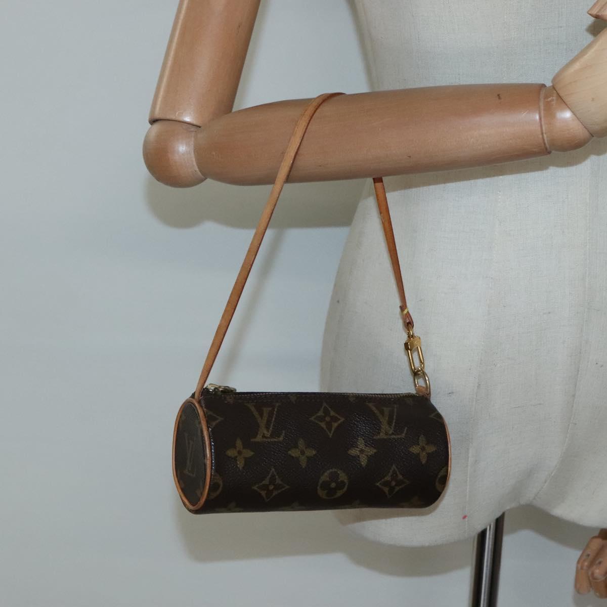 LOUIS VUITTON Monogram Papillon Pouch LV Auth 136090