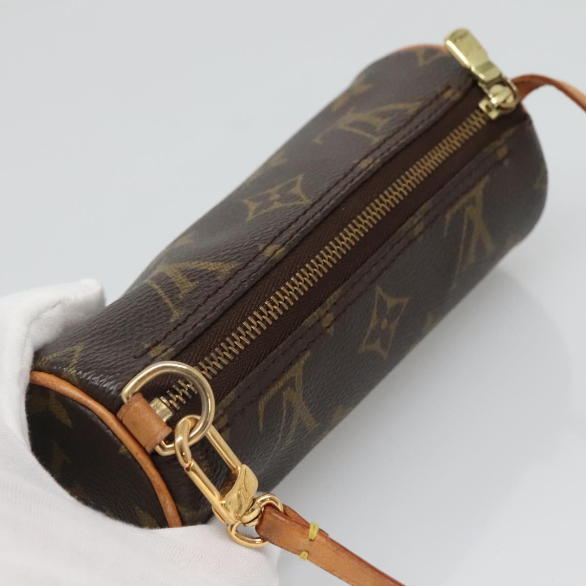LOUIS VUITTON Monogram Papillon Pouch LV Auth 136090