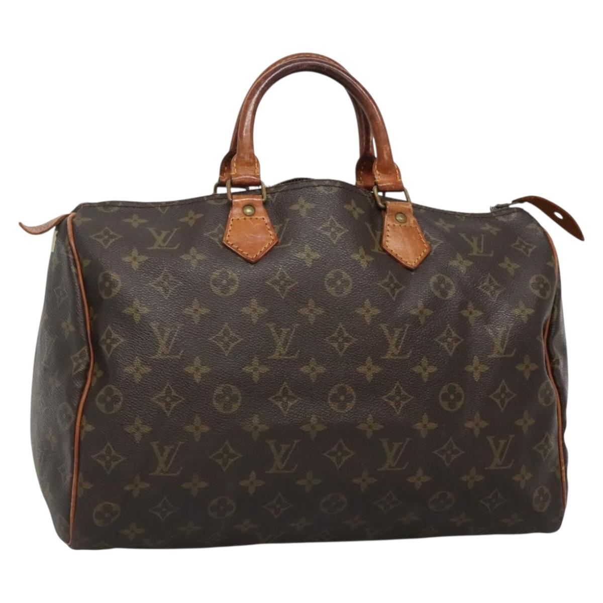 LOUIS VUITTON Monogram Speedy 35 Hand Bag M41524 LV Auth 136095