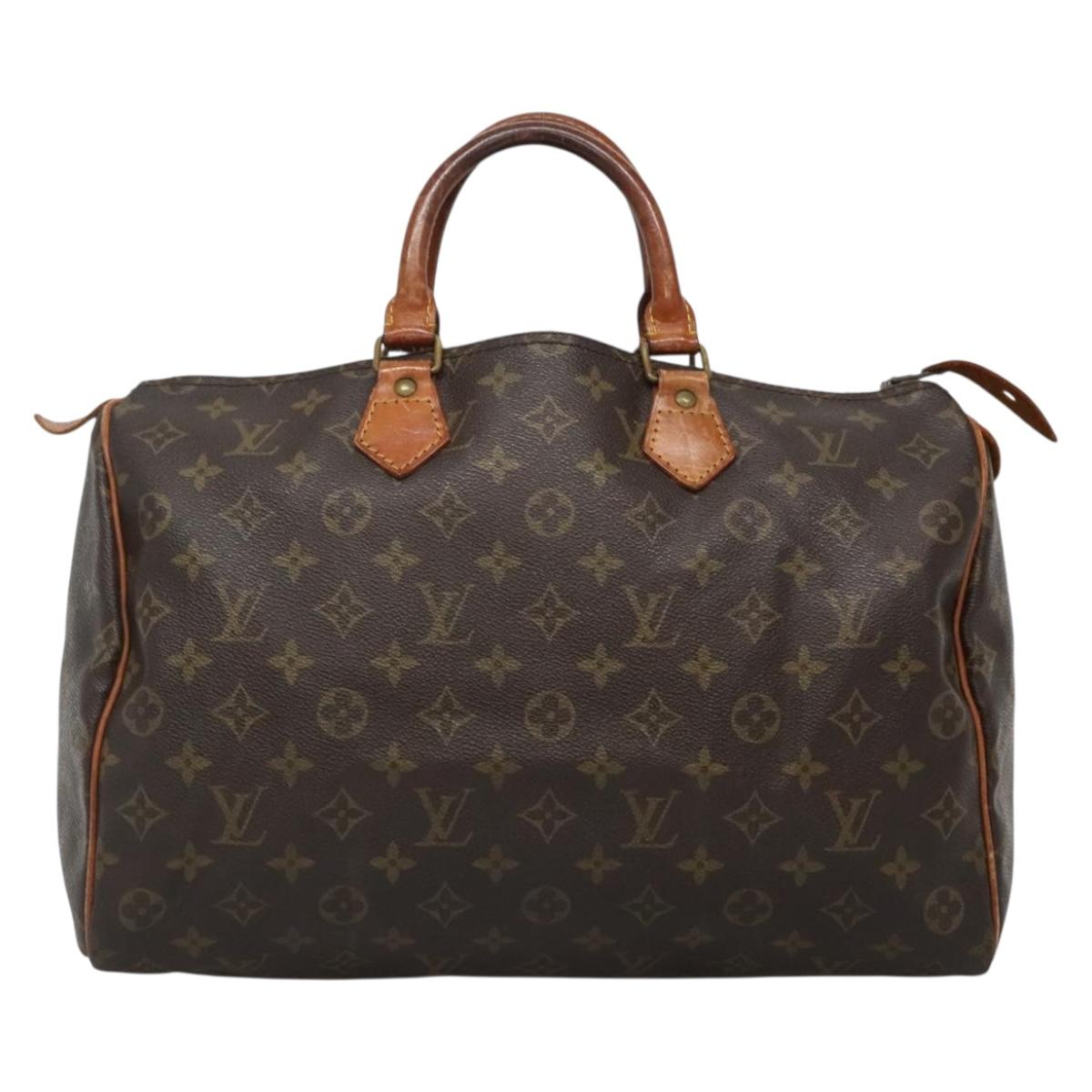 LOUIS VUITTON Monogram Speedy 35 Hand Bag M41524 LV Auth 136095