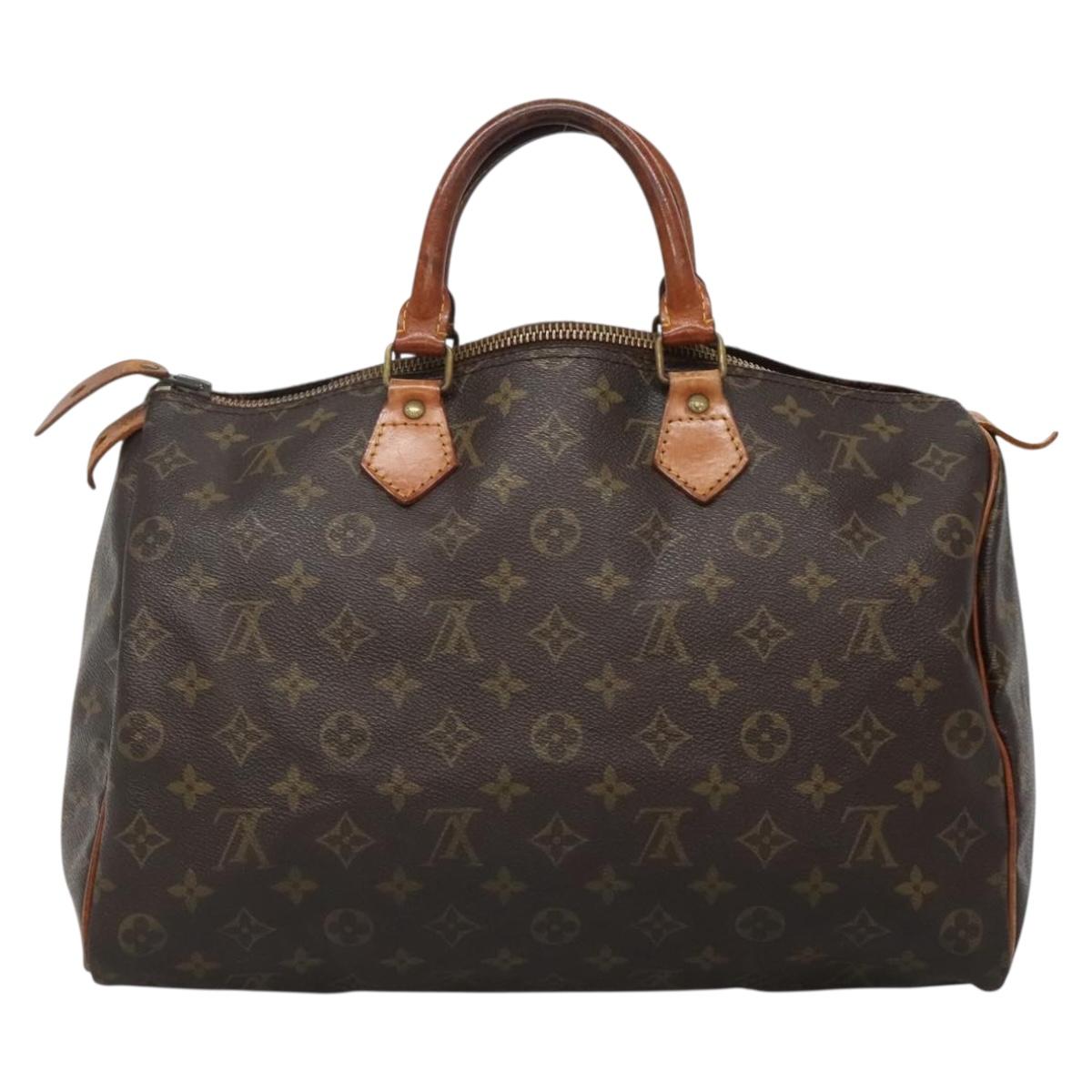 LOUIS VUITTON Monogram Speedy 35 Hand Bag M41524 LV Auth 136095