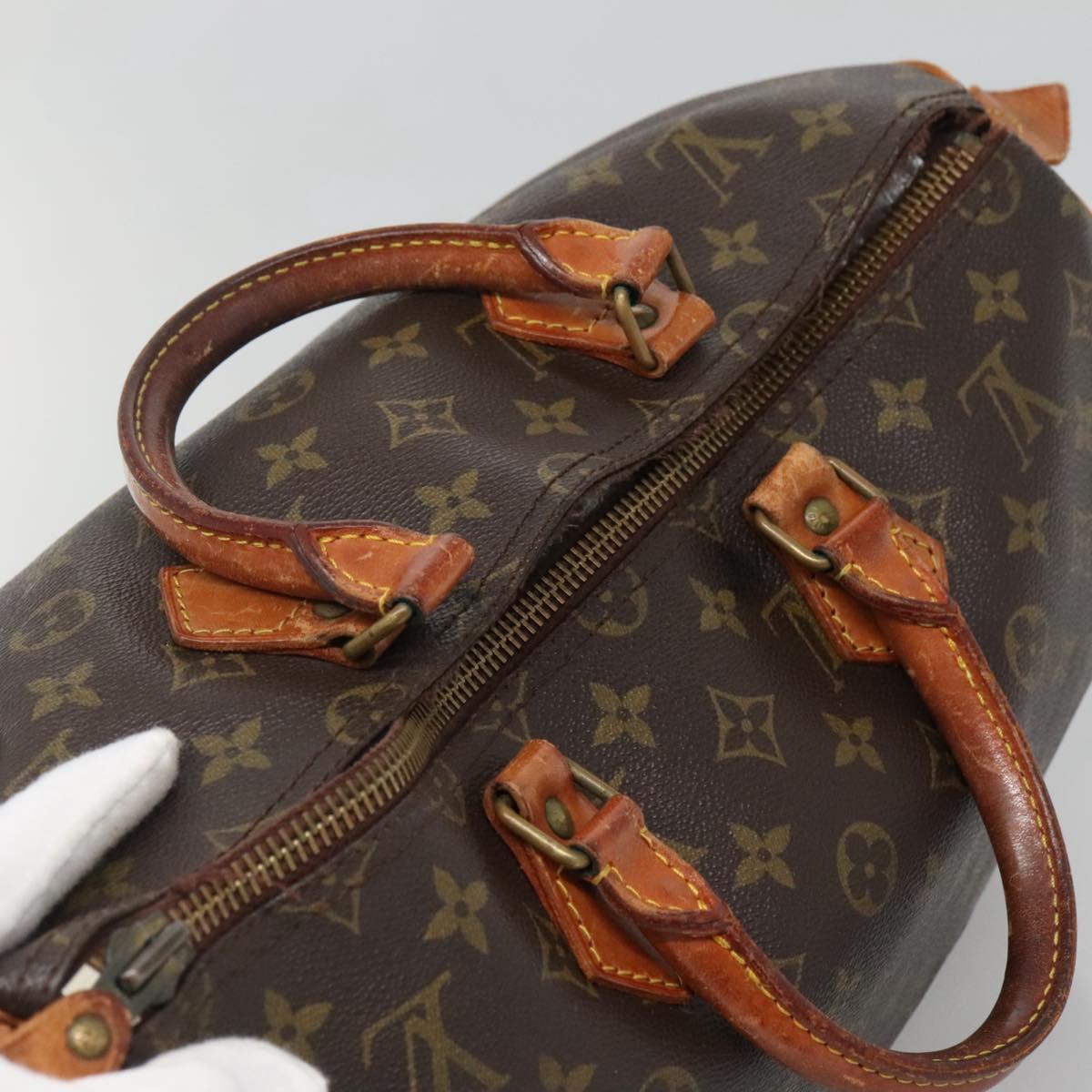 LOUIS VUITTON Monogram Speedy 35 Hand Bag M41524 LV Auth 136095