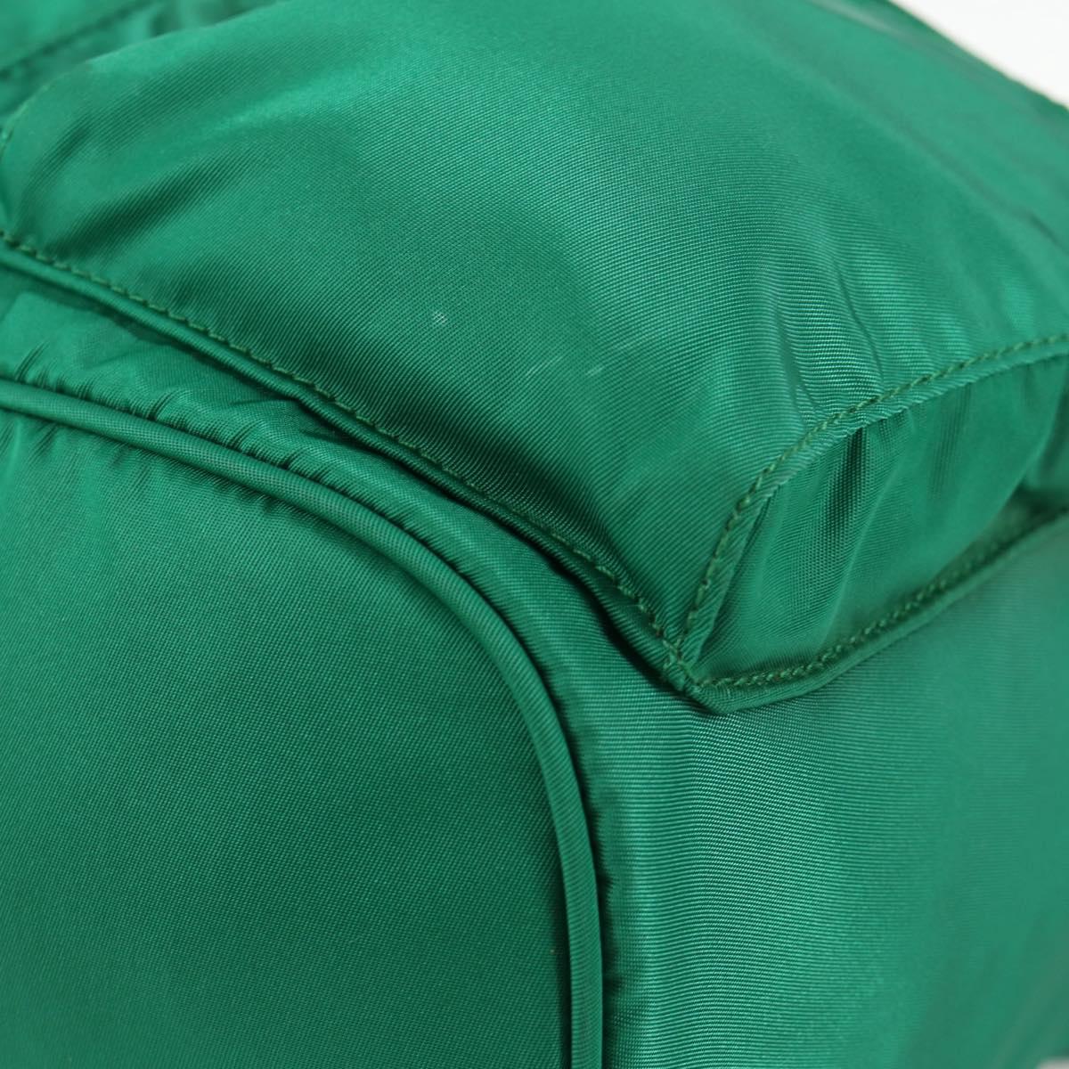 PRADA Backpack Nylon Green Silver Auth 136123V