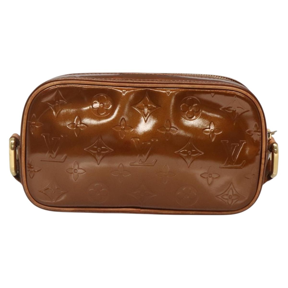 LOUIS VUITTON Monogram Vernis Christy MM Bag Bronze M91109 LV Auth 136144